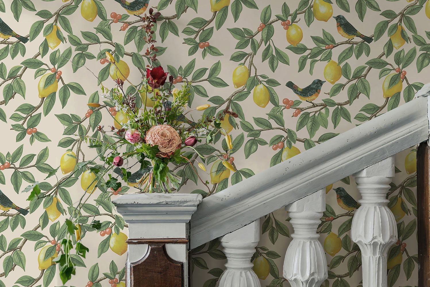 Intrade - Ponderosa Cream Orange Tales of the Manor Tapet