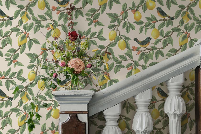 Intrade - Ponderosa Cream Orange Tales of the Manor Tapet