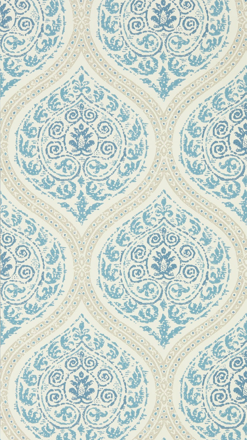 Sanderson - Madurai Indigo Caspian Wallpapers