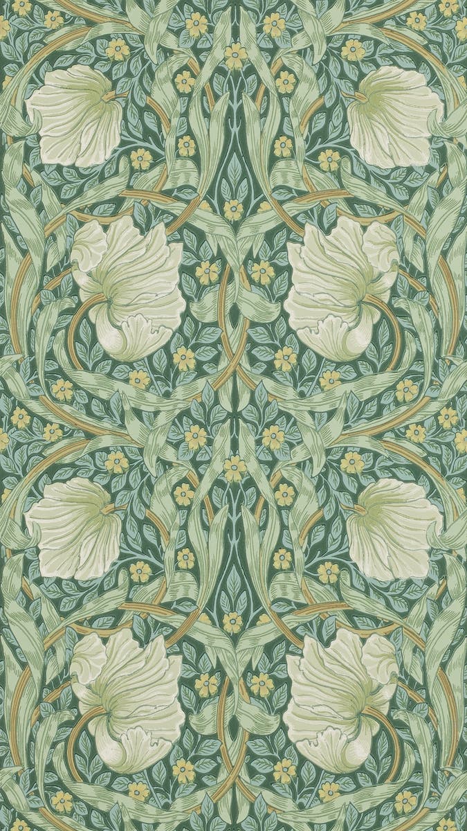 Morris & Co - Pimpernel Privet/Slate The Craftsman Wallpapers