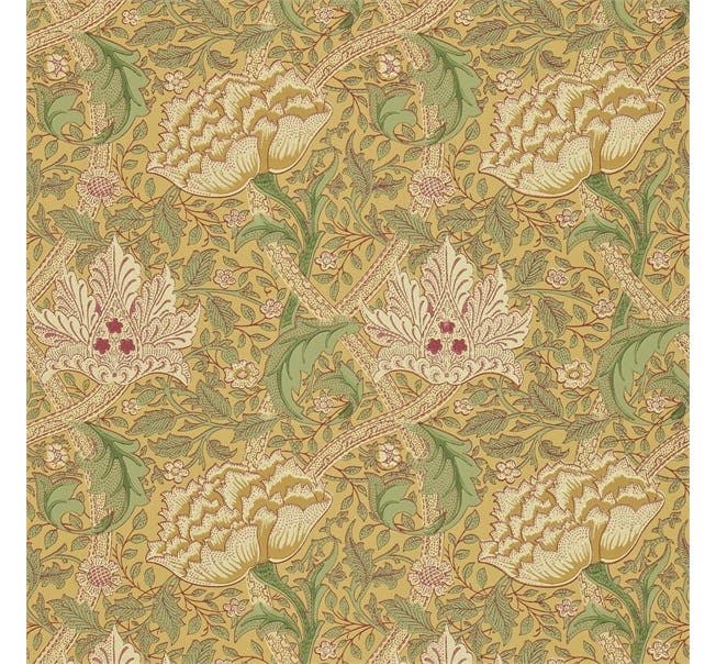 Morris & Co - Windrush Gold/Thyme Morris and Friends Wallpa