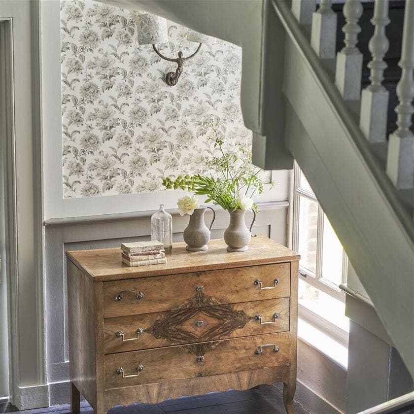 English Garden Floral Heritage Wallpaper