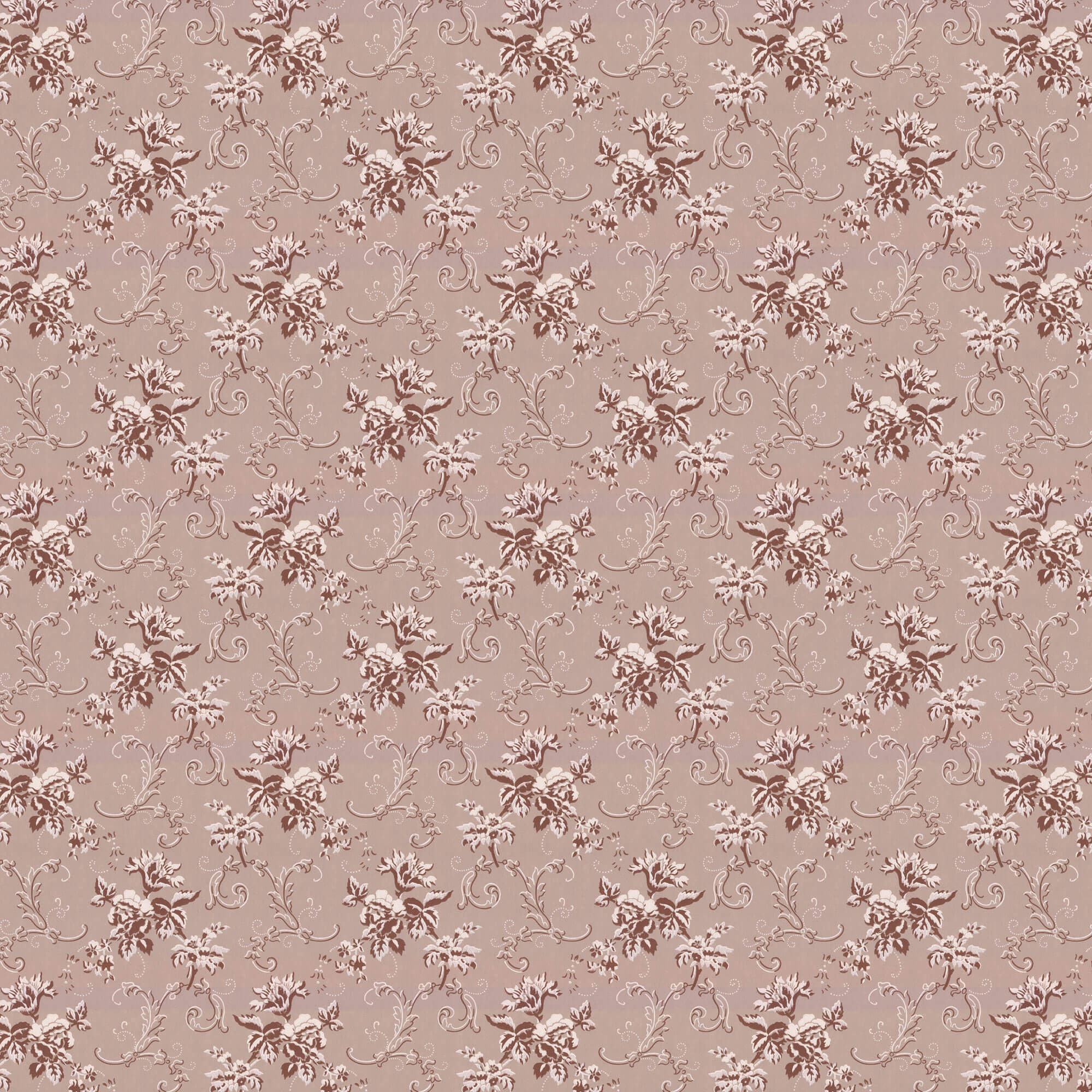 Lim & Handtryck - Hovdala blomma - Grå/Brun x112-23