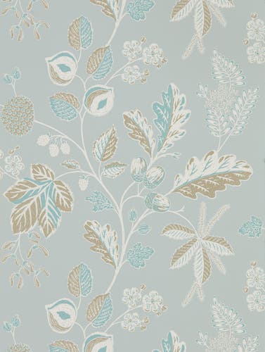 Sanderson - Warwick Blue Grey Elysian Wallpapers