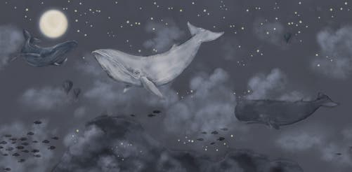 Boråstapeter - Whales in the sky