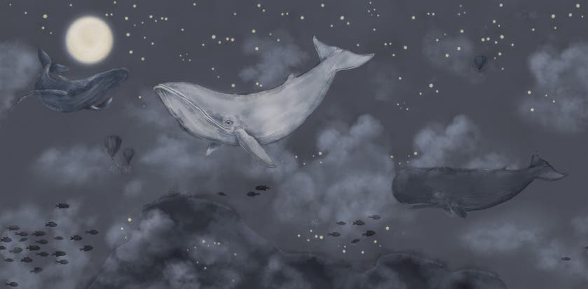 Boråstapeter - Whales in the sky
