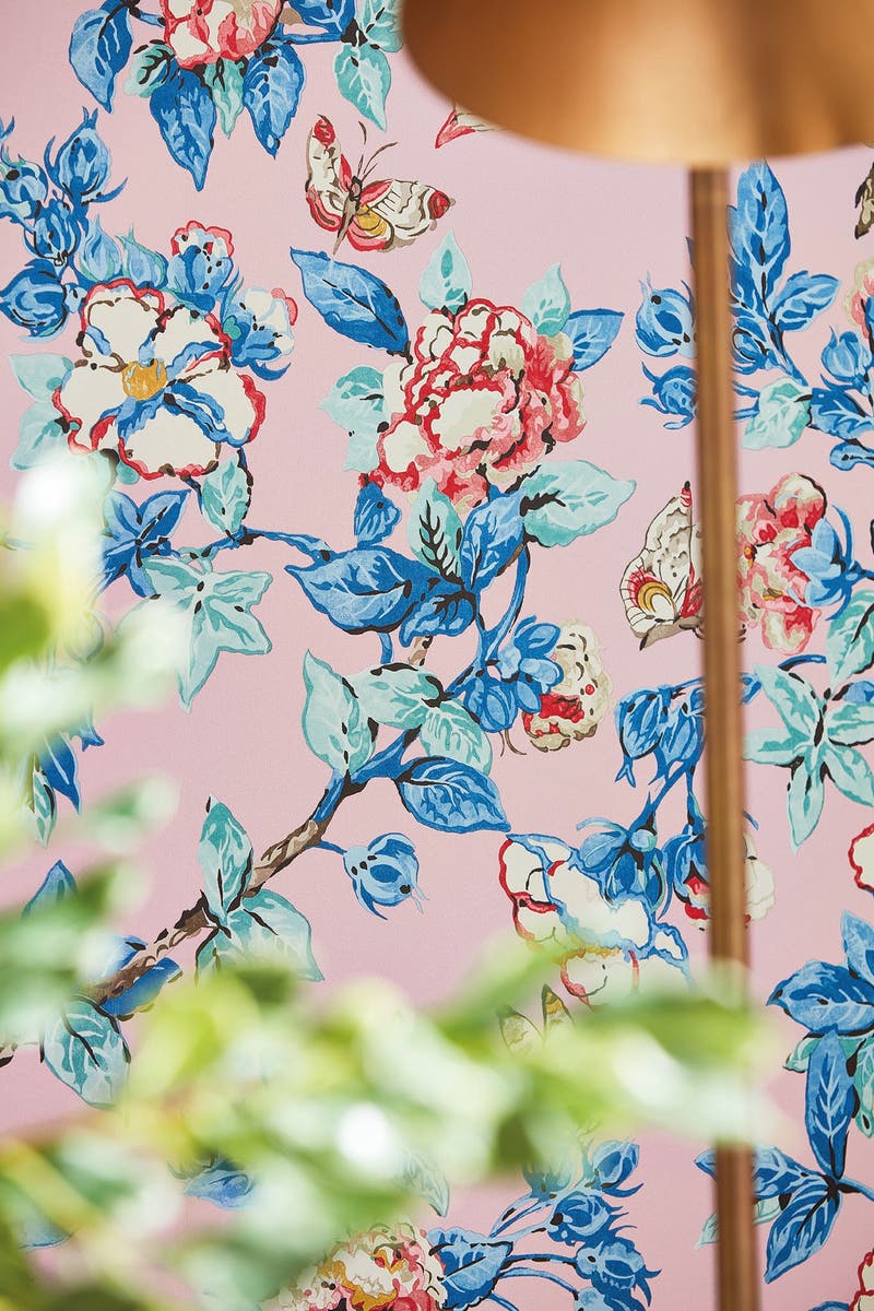 Sanderson - Caverley Rose/French Blue Sanderson One Sixty Wallp