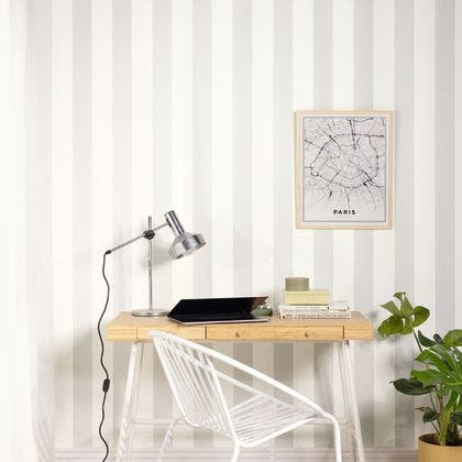 Caselio - Linen Lines Gris Souris Basics