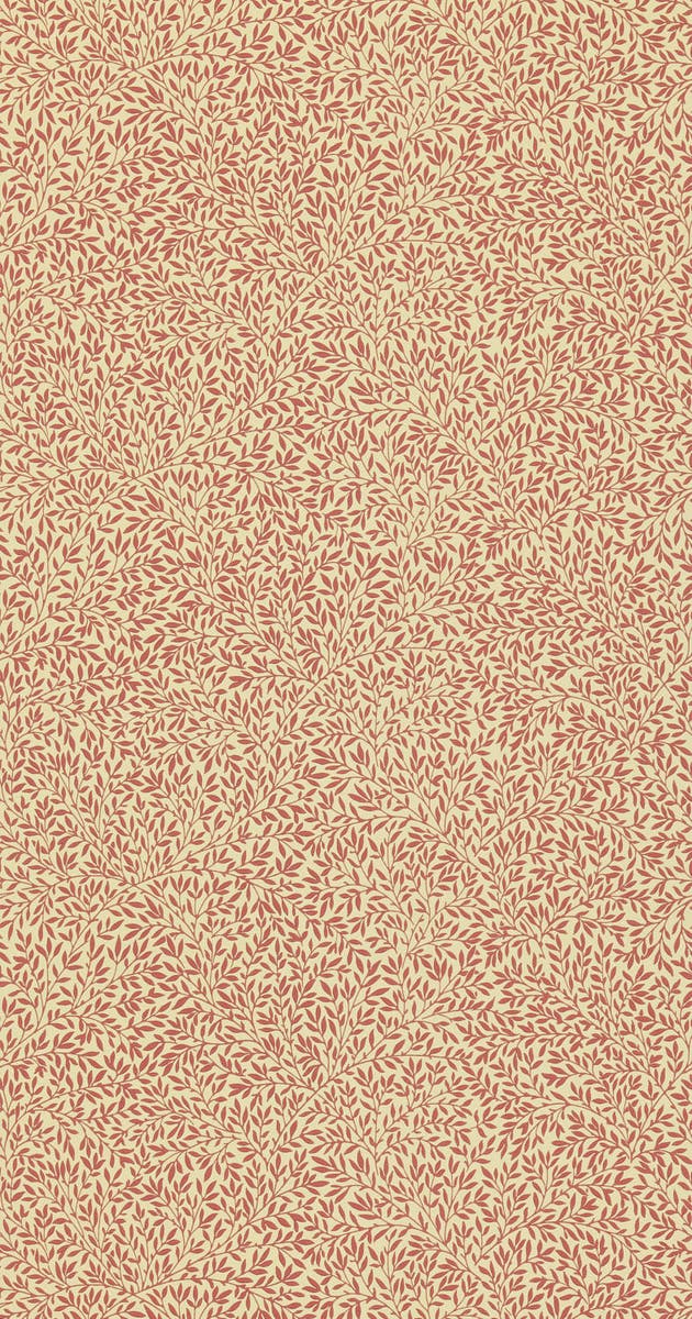 Morris & Co - Standen Beige/Brick Red Morris and Friends Wallpa