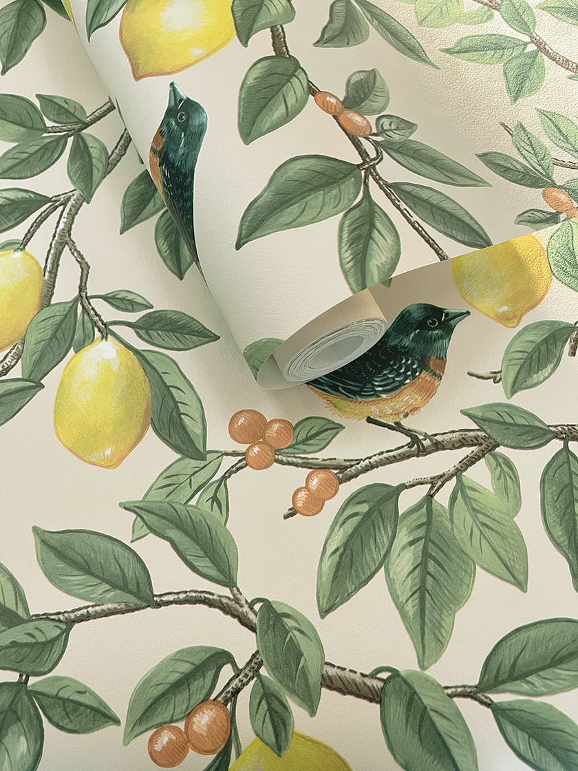 Intrade - Ponderosa Cream Orange Tales of the Manor Tapet