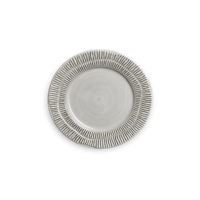 Stripes Tallrik 21 cm Grå