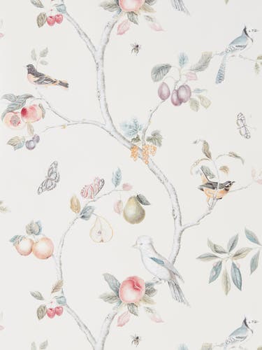 Sanderson - Fruit Aviary Cream/Multi Country Woodland Wallcove