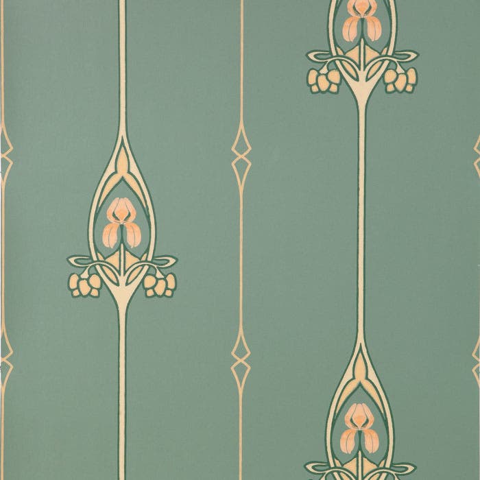 Gamla Grand Grön Gammalsvenska Papper