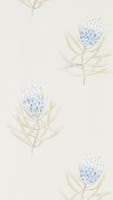 Protea Flower China Blue/Canvas