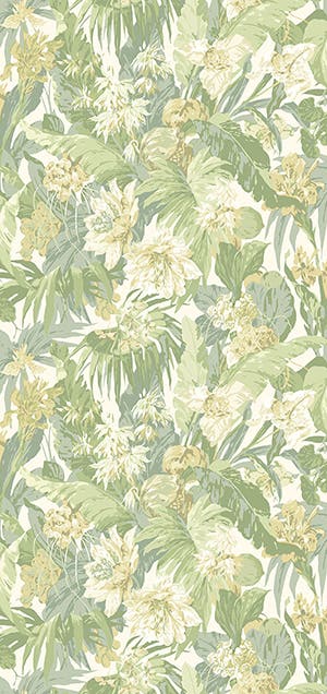 GP&J Baker - Original Tropical Flower Soft Green BW45132-4