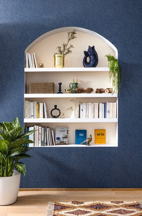 Caselio - Uni Metallise Bleu Nuit D Damier