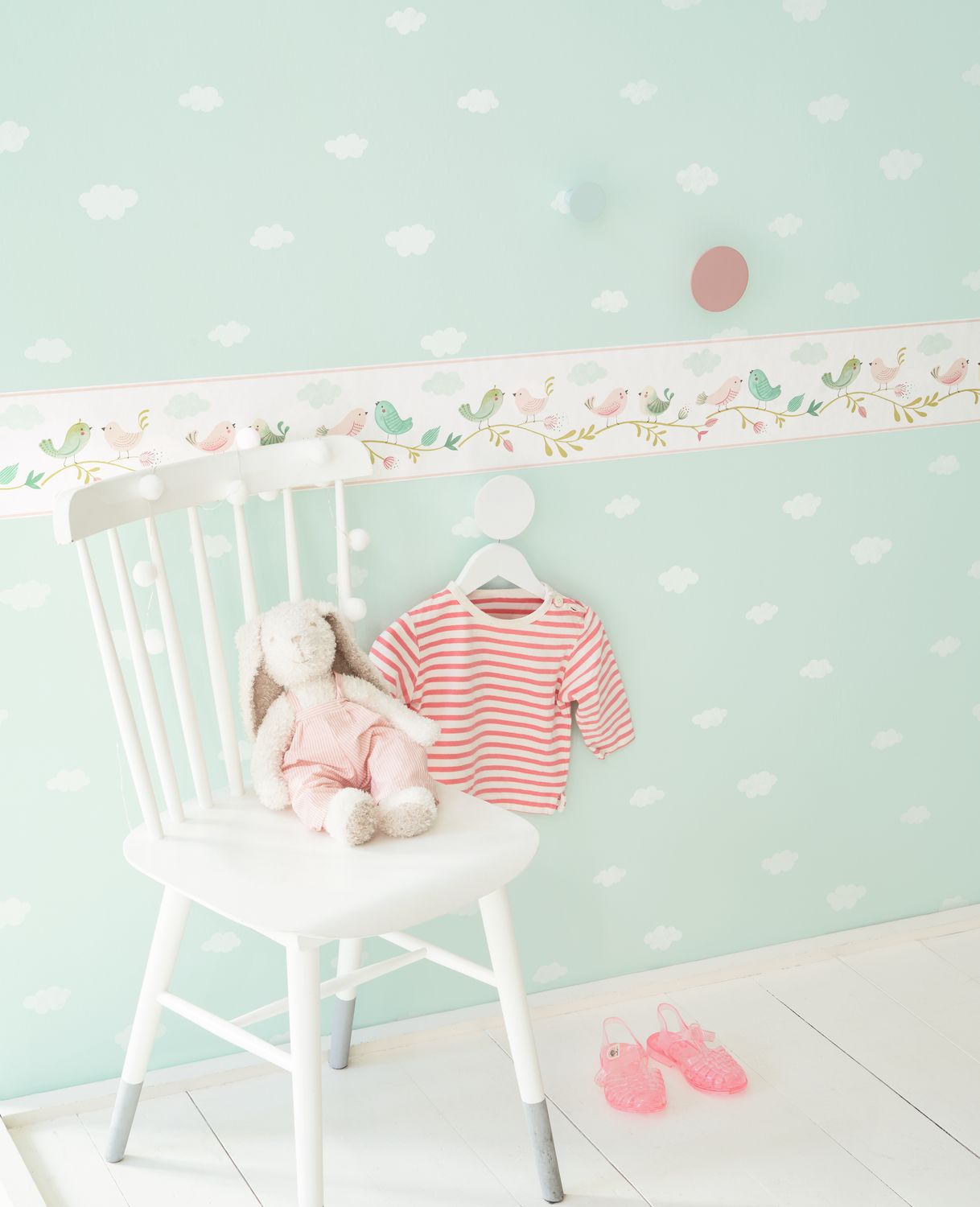 Casadeco - Rose & Nino Frise Rose Bl Rose & Nino Cad