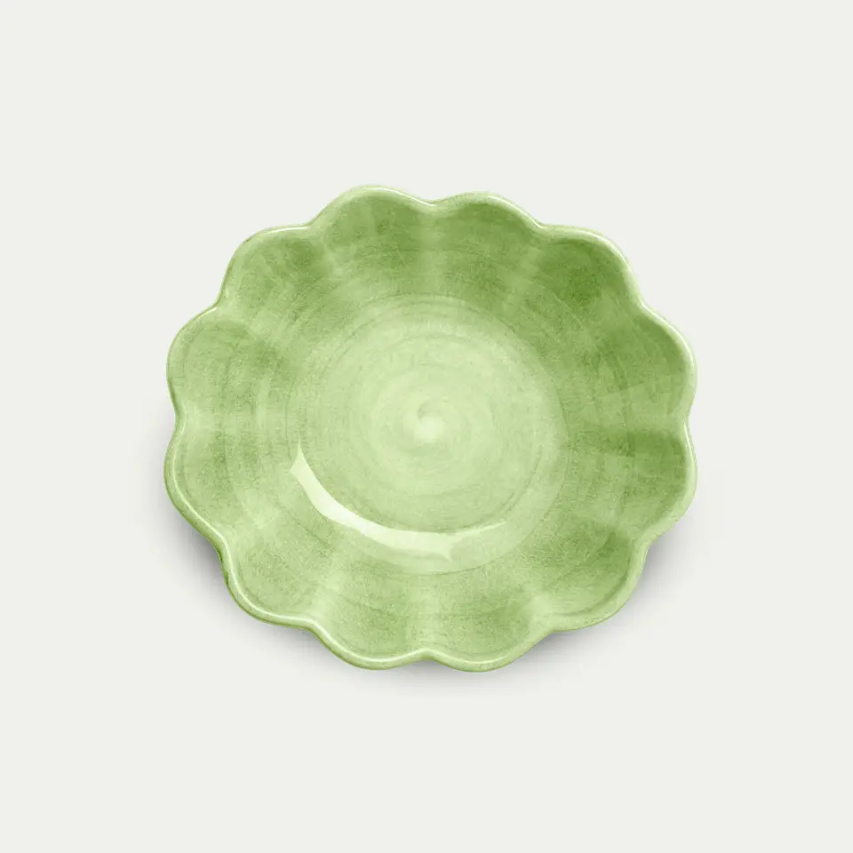 Oyster Skål 18x16 cm Grön