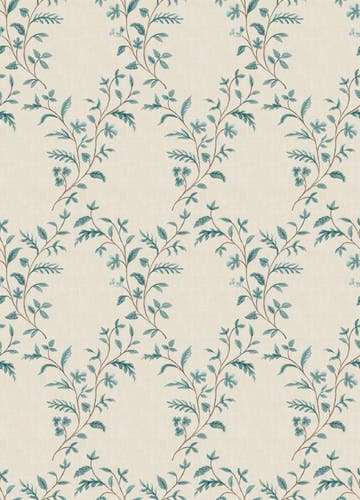 Nina Campbell - Hollingbourne Trellis Ivory Teal