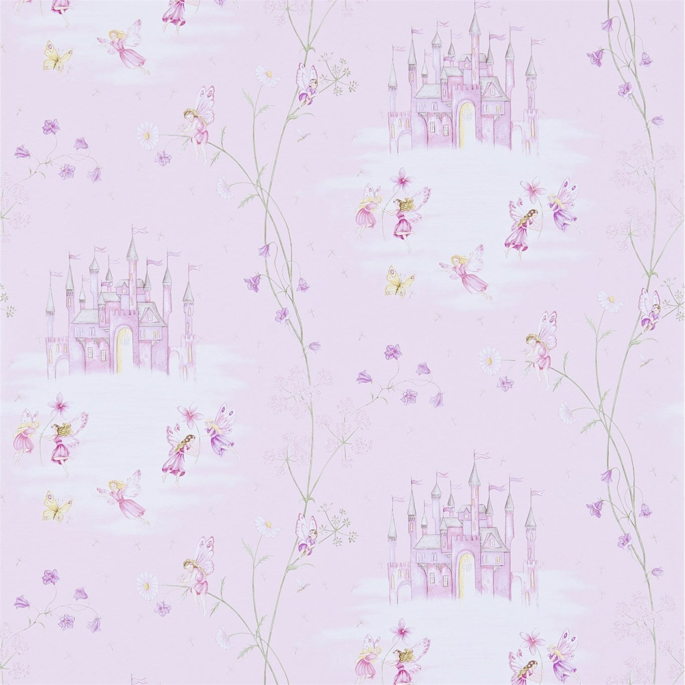 Sanderson - Fairy Castle Pink Abracazoo Wallpapers