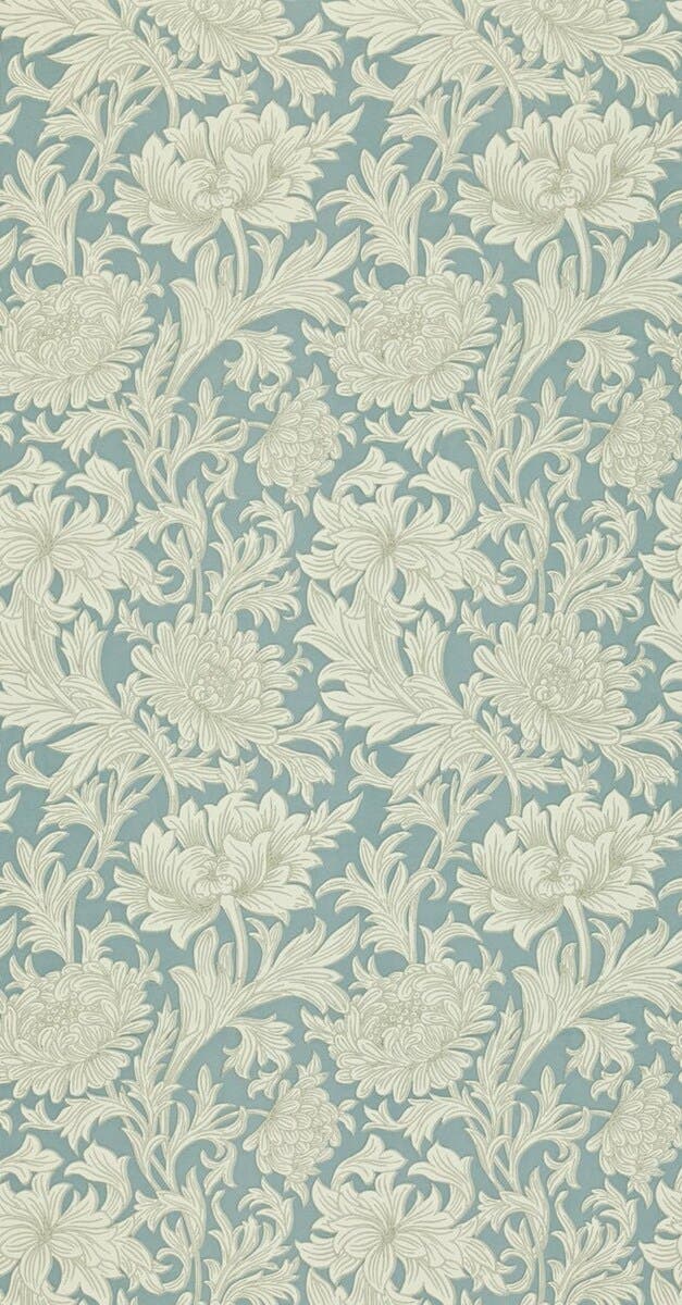 Chrysanthemum Toile China Morris and Friends Wallpa