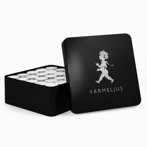 Värmeljuslåda Mattsvart/Silver