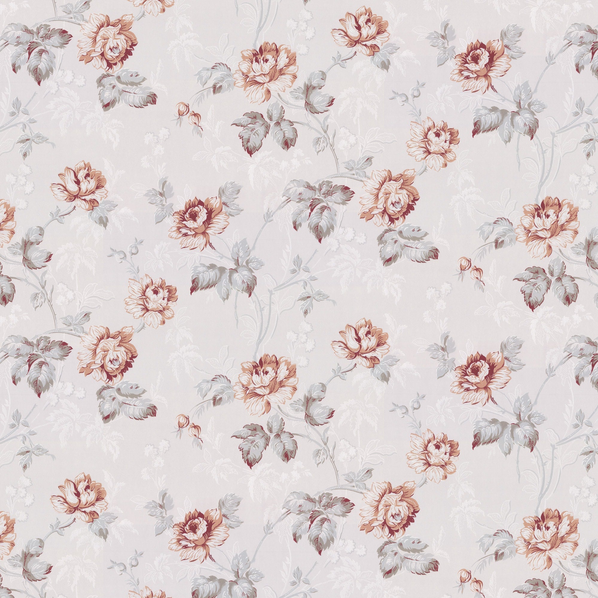 Lim & Handtryck - Belle epoque - Grå/Terrakotta x104-35