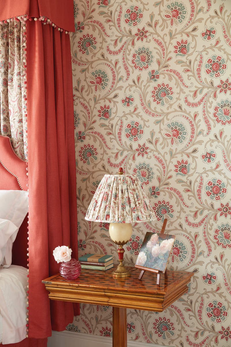 Nina Campbell - Nes Baville Red/Teal