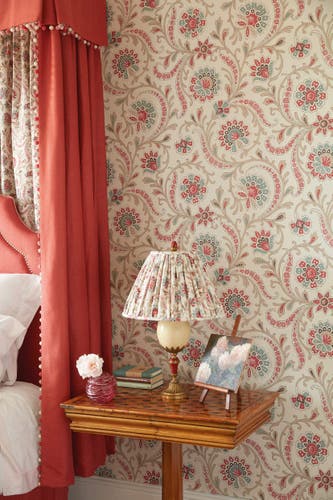 Nina Campbell - Nes Baville Red/Teal