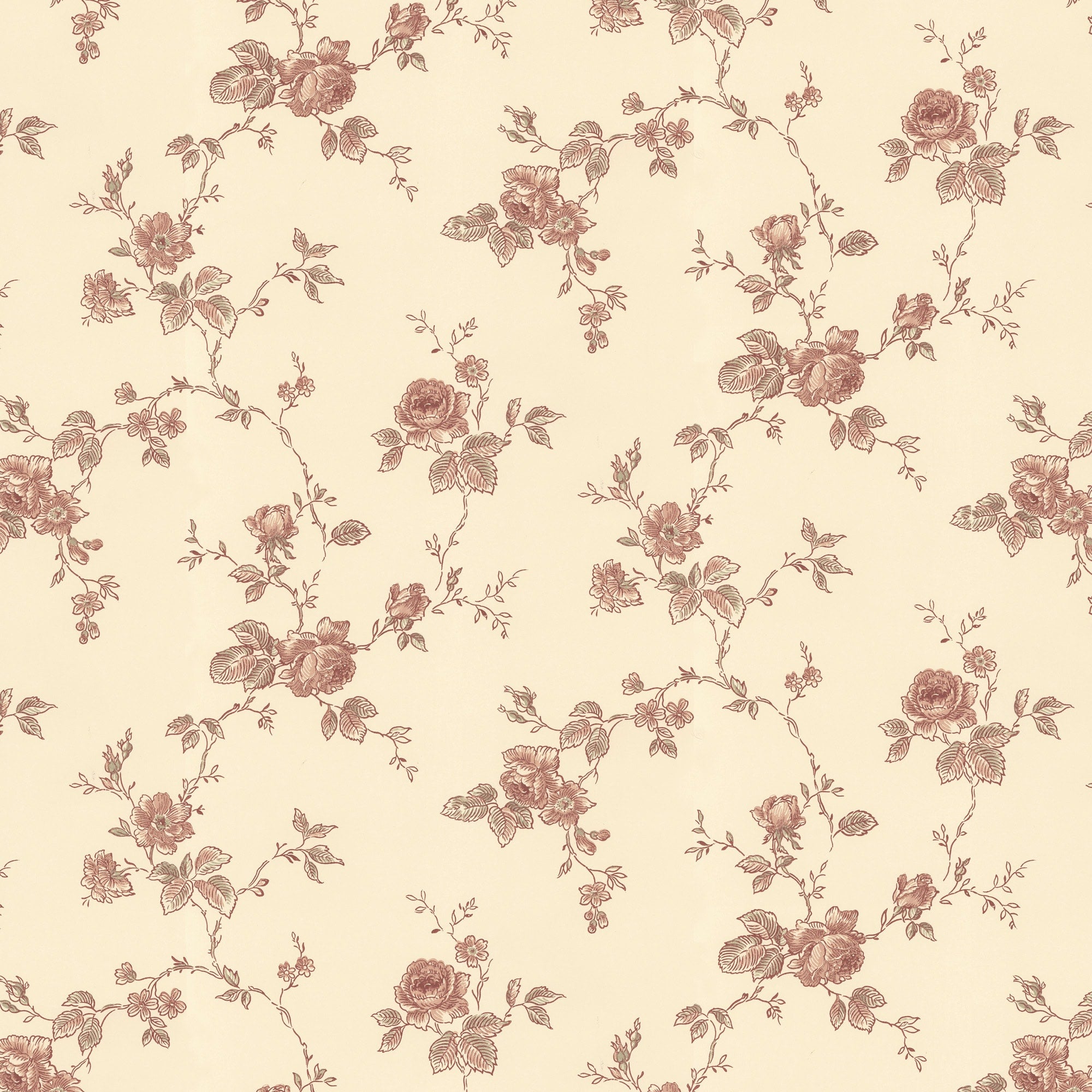 Lim & Handtryck - Rosen - Gul/rödbrun K43-33