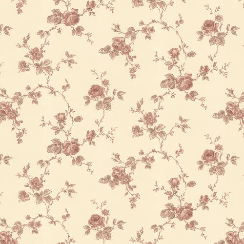 Lim & Handtryck - Rosen - Gul/rödbrun K43-33