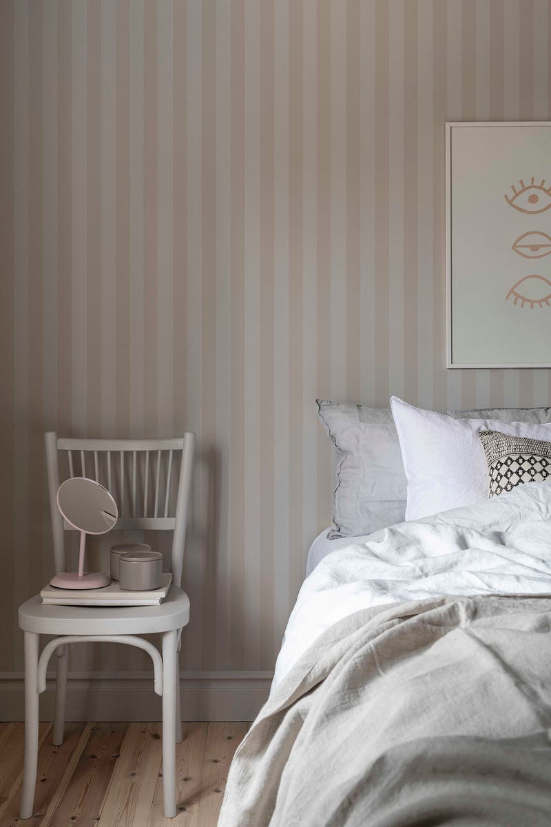 Duro - Blockrand, Gråbeige Enfärgad & Randig