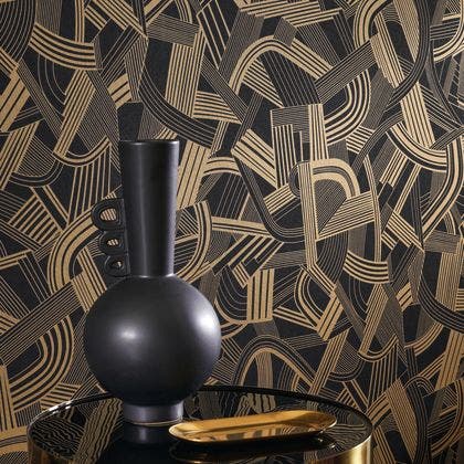 Casadeco - Music Hall Noir Dore Twenties