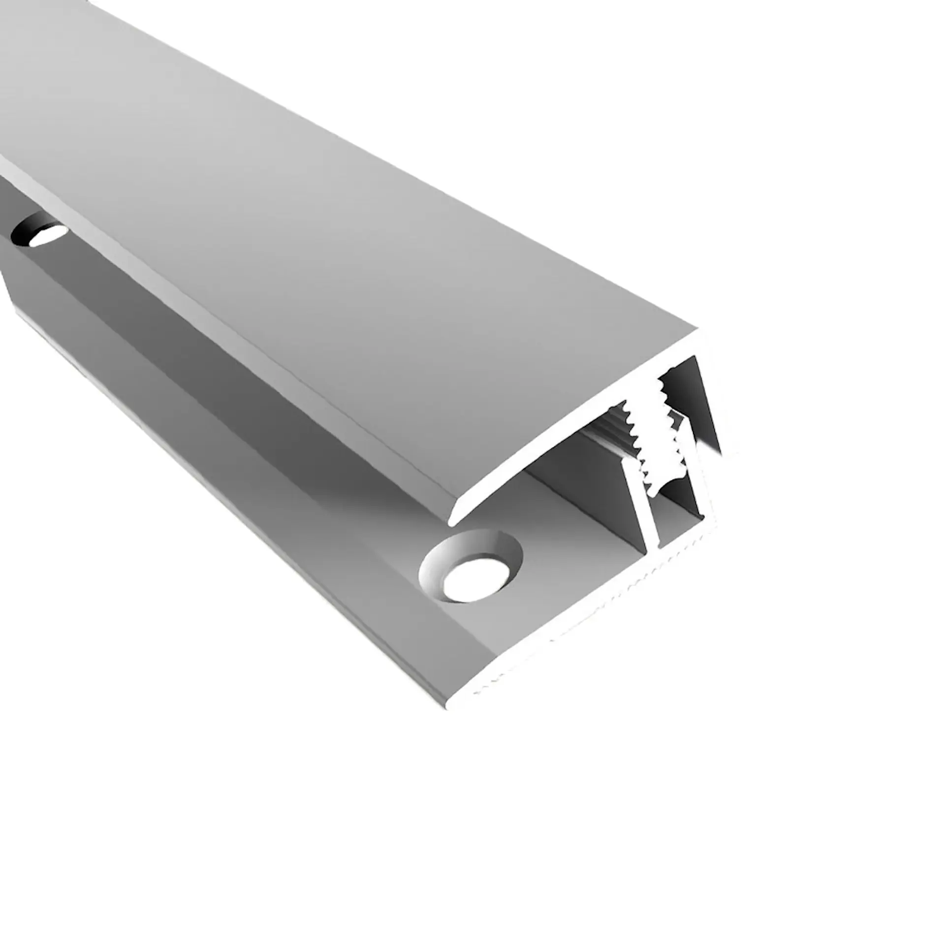 Avslutningslist - Single-Click Alu - Silver 100cm