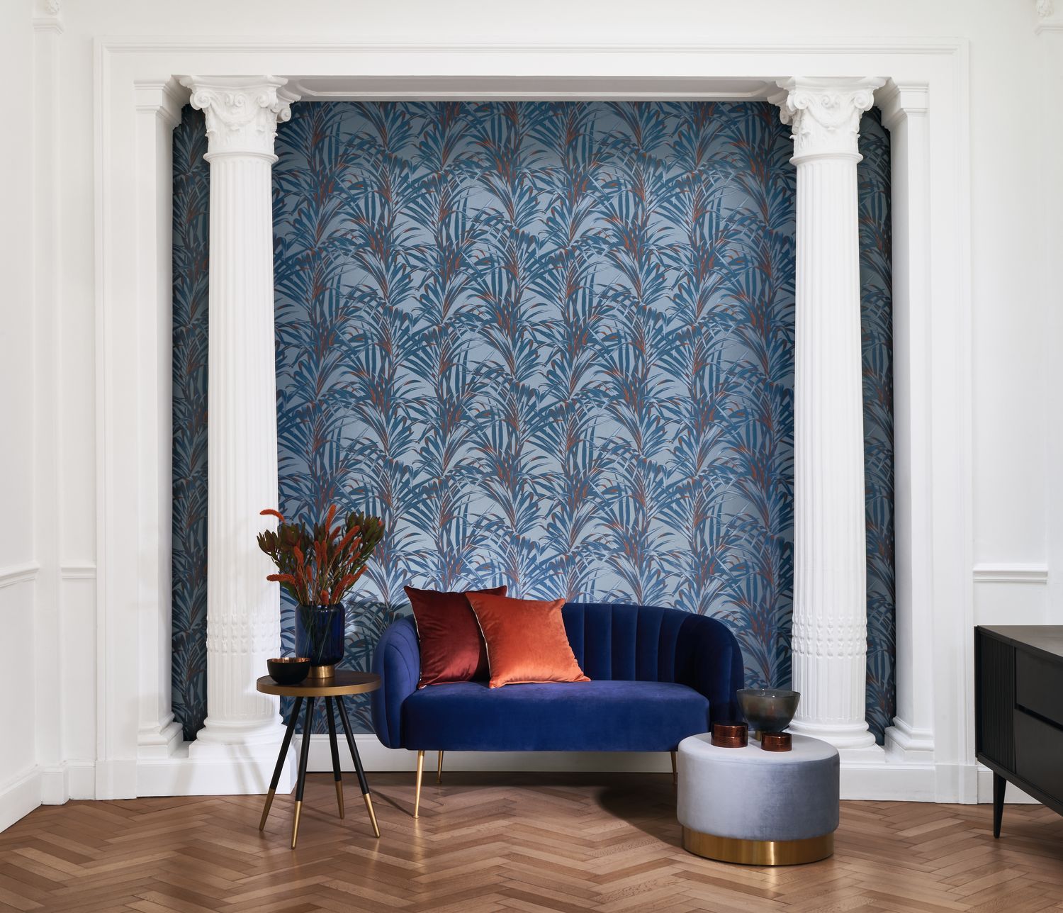 Casadeco - 1930 Fougeres Bleu Cuivre 1930