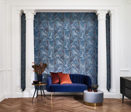 Casadeco - 1930 Fougeres Bleu Cuivre 1930