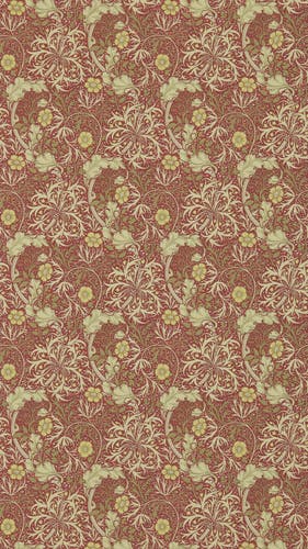 Morris & Co - Morris Seaweed Red/Gold Morris 160th Anniversary