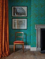 Willow Boughs Olive/Turqu Queen Square Wallpapers
