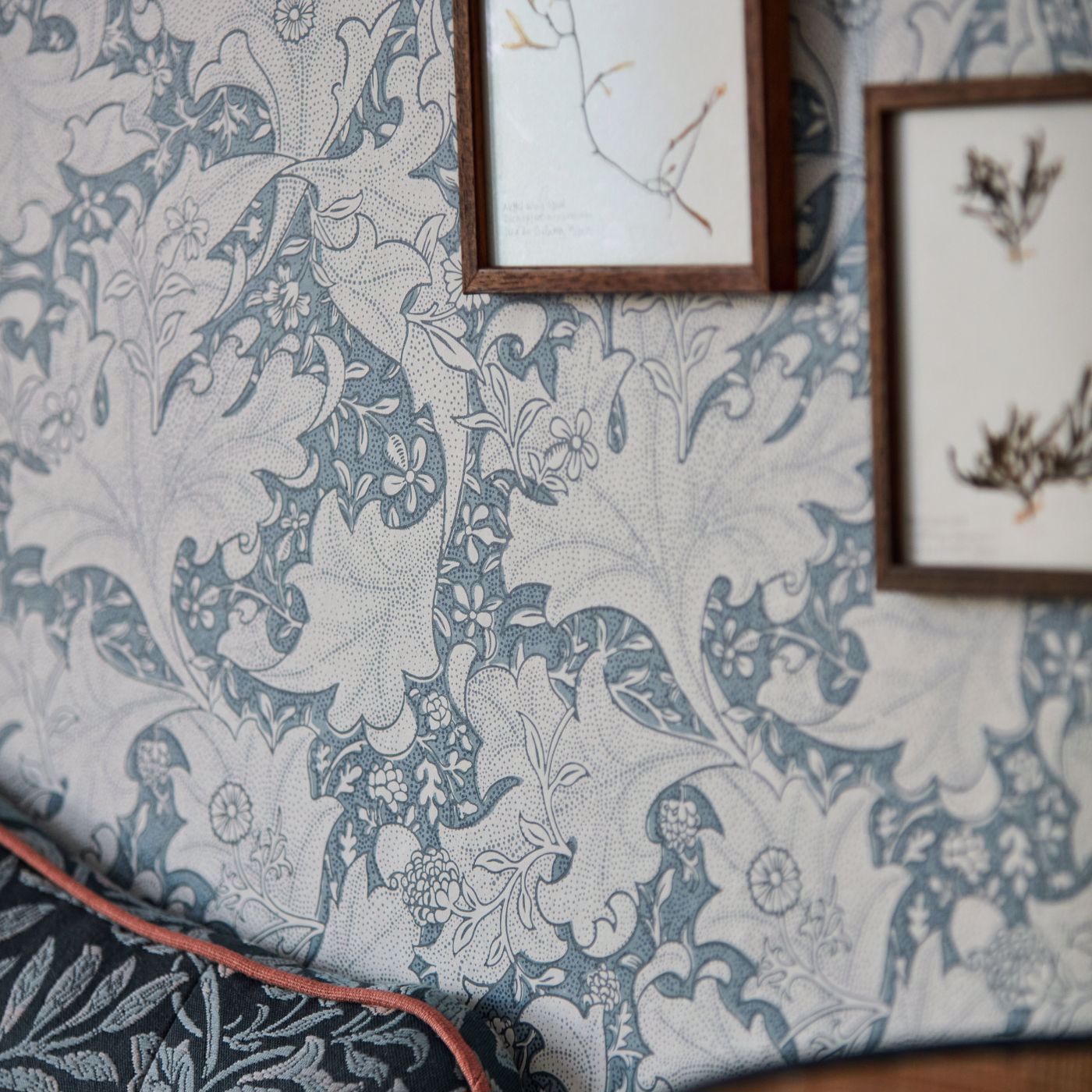 Morris & Co - Wallflower Woad Blue Emery Walkers House Wall