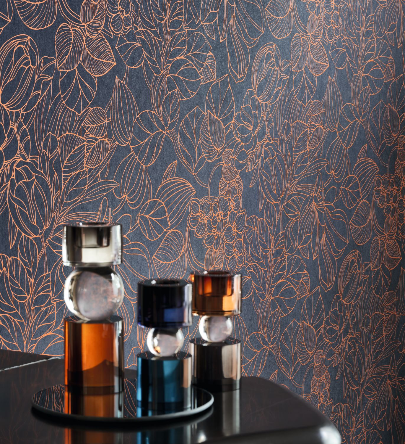 Casadeco - 1930 Gravure Bleu / Cuivr 1930