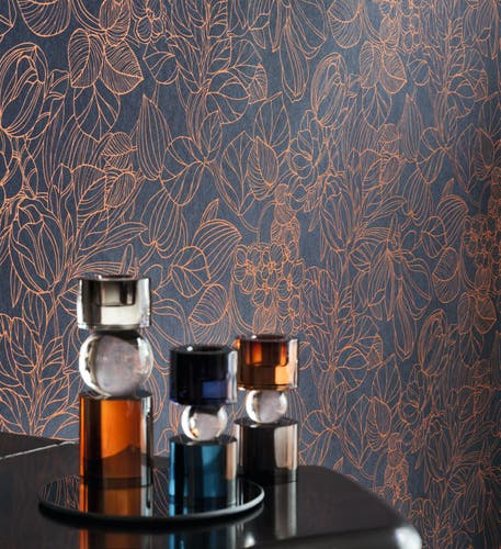 Casadeco - 1930 Gravure Bleu / Cuivr 1930