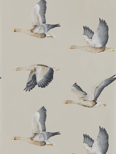 Sanderson - Elysian Geese Gilver Elysian Wallpapers