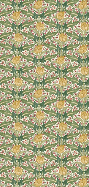 GP&J Baker - Brantwood Tulip & Jasmine Red Green BW45104-1