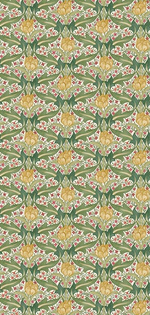 GP&J Baker - Brantwood Tulip & Jasmine Red Green BW45104-1