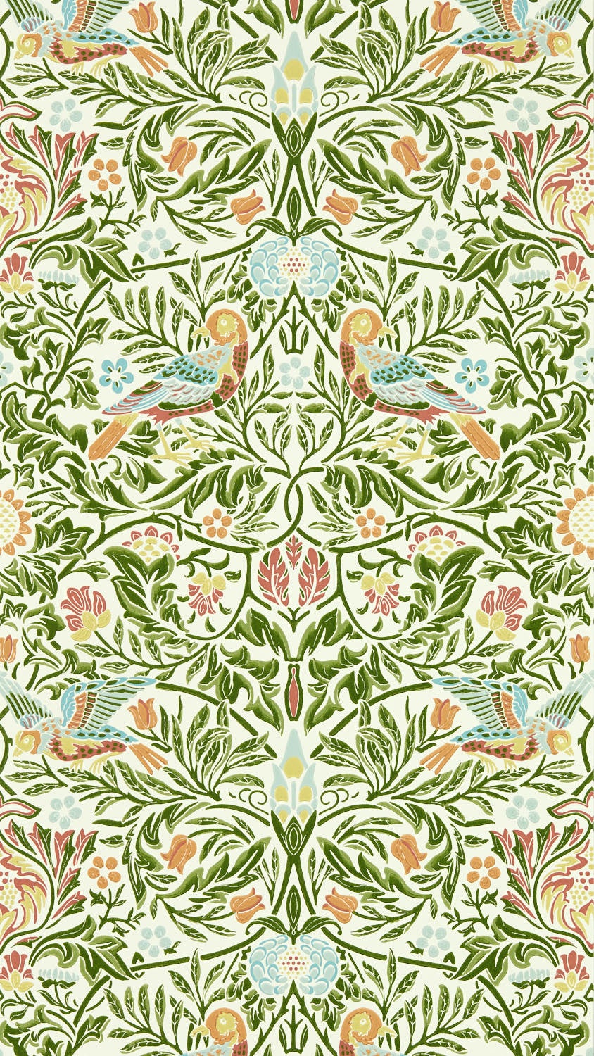 Morris & Co - Bird Boughs Green Emery Walkers House Wall