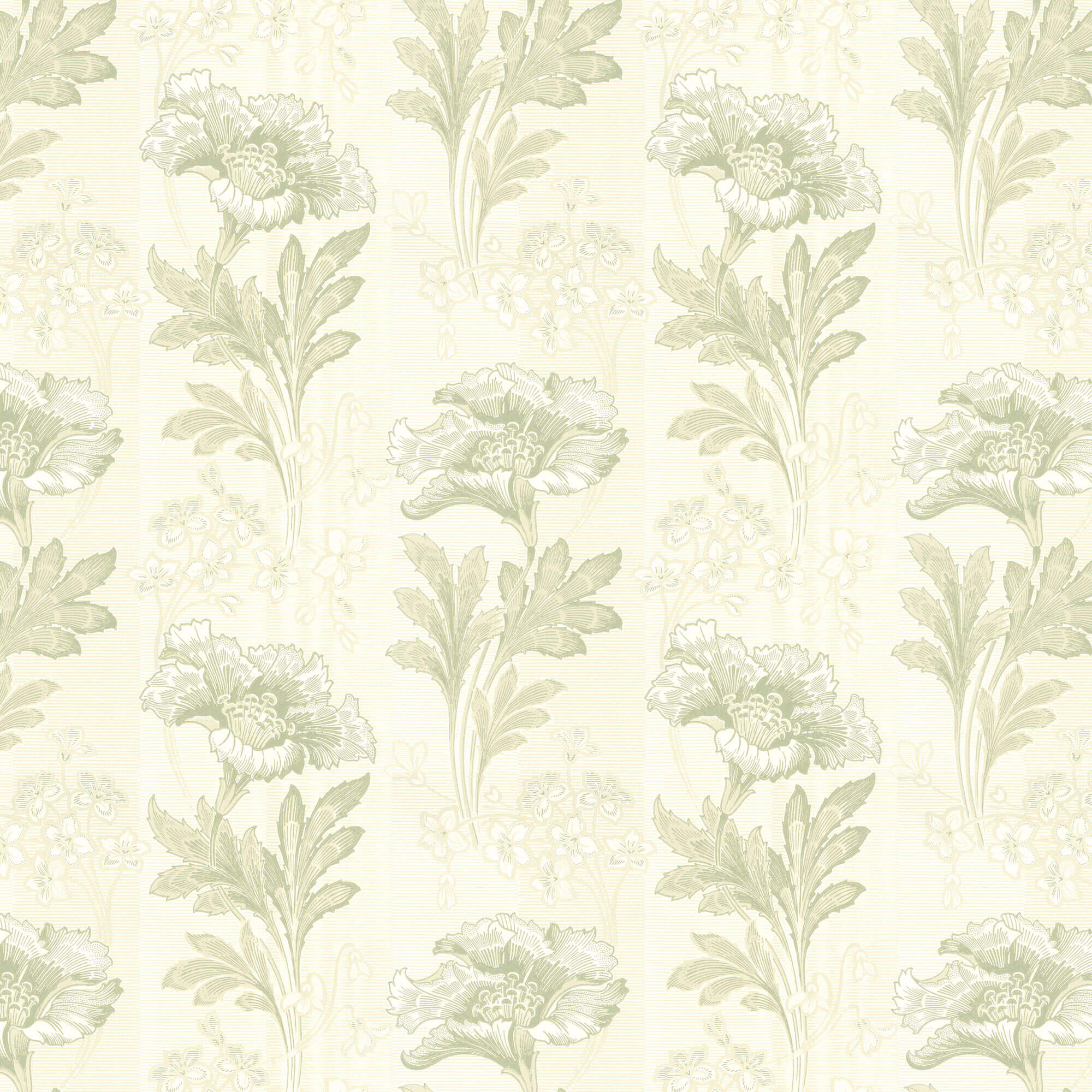 Lim & Handtryck - Solviken - Vit/Grön K35-56