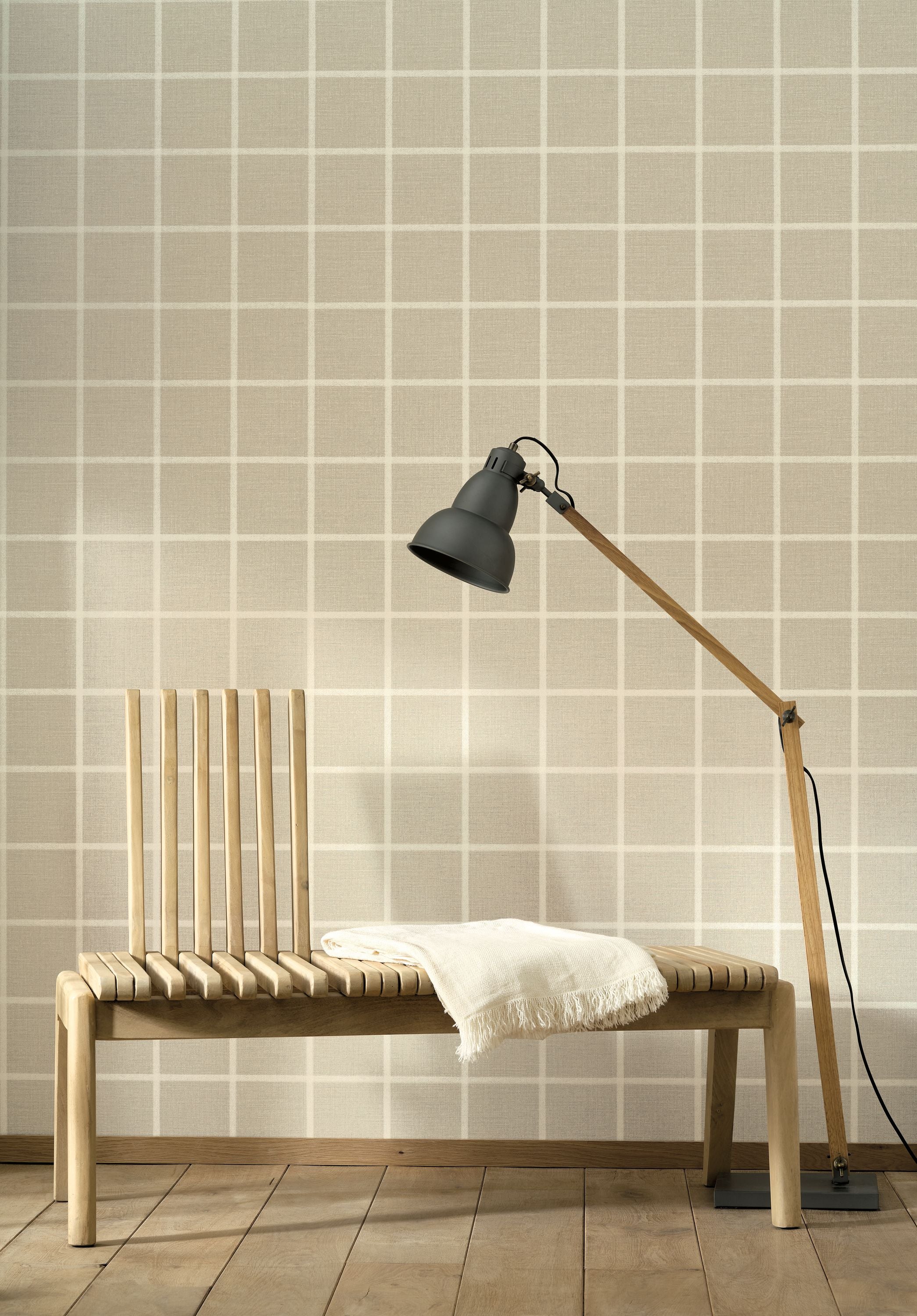Casadeco - Smooth Grid Beige Lin