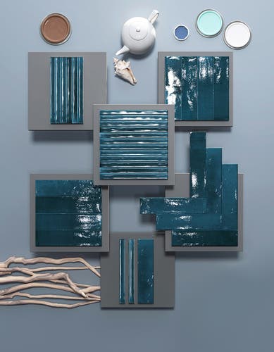 Pigalle Navy stavmosaik 12,5x25