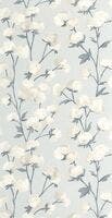 COTTON FLOWER BLEU ACIER SOLIFLORE