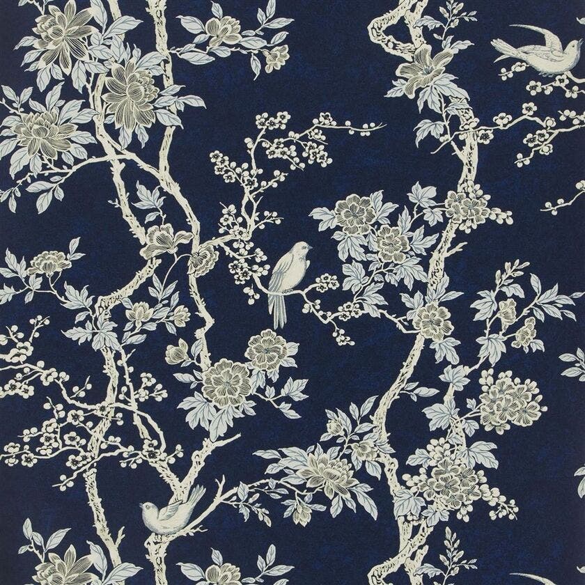 Marlowe Floral Prussian Blue